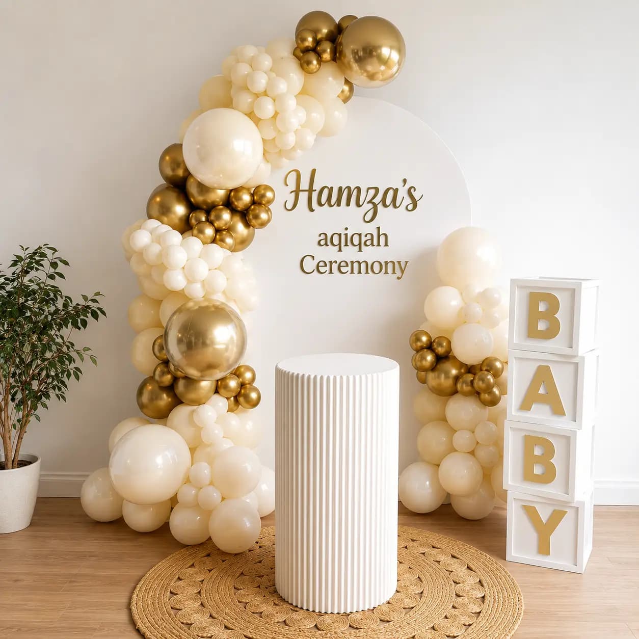 Islamic Aqiqah Ceremony Balloon Decor