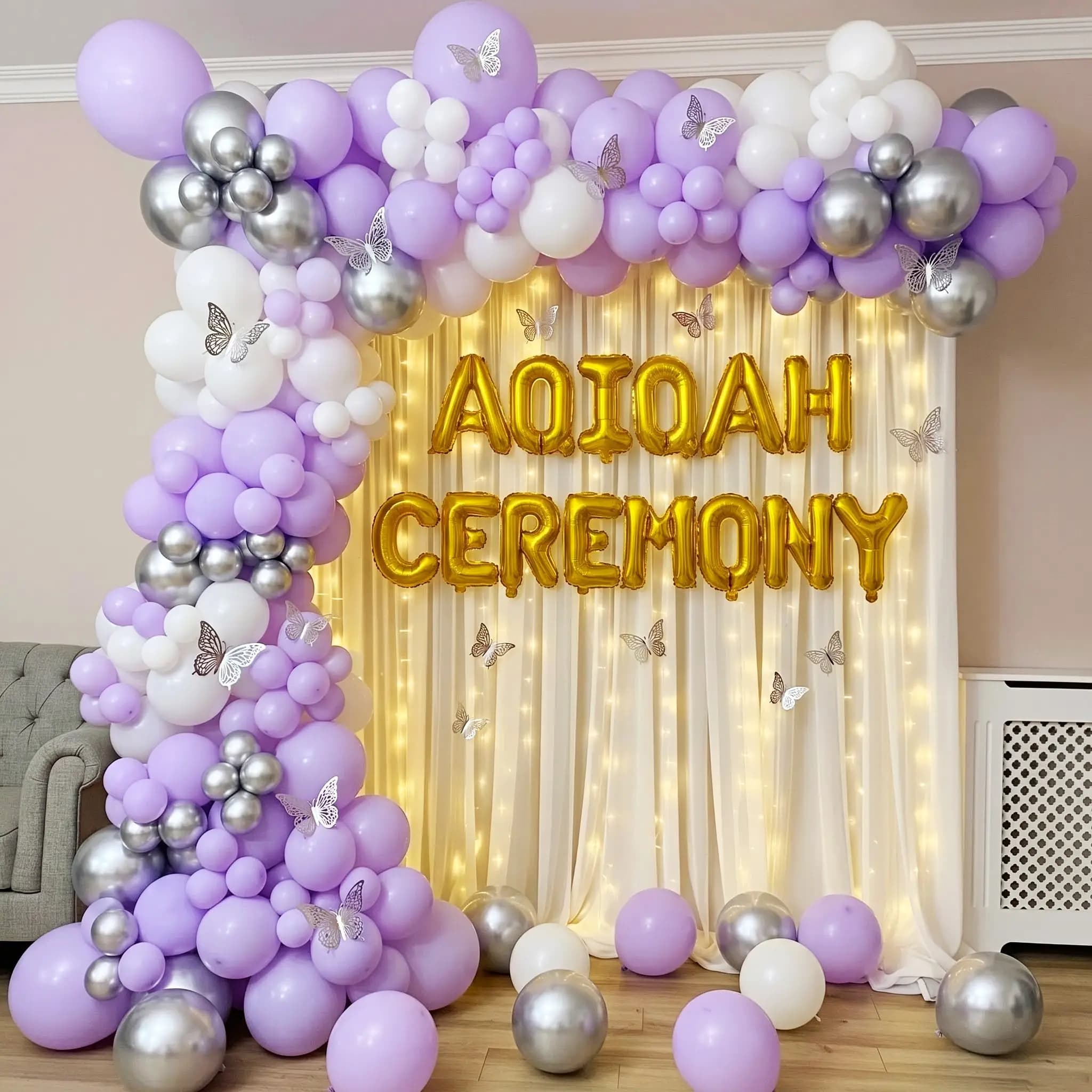 Simple Aqiqah Ceremony Balloon Decoration