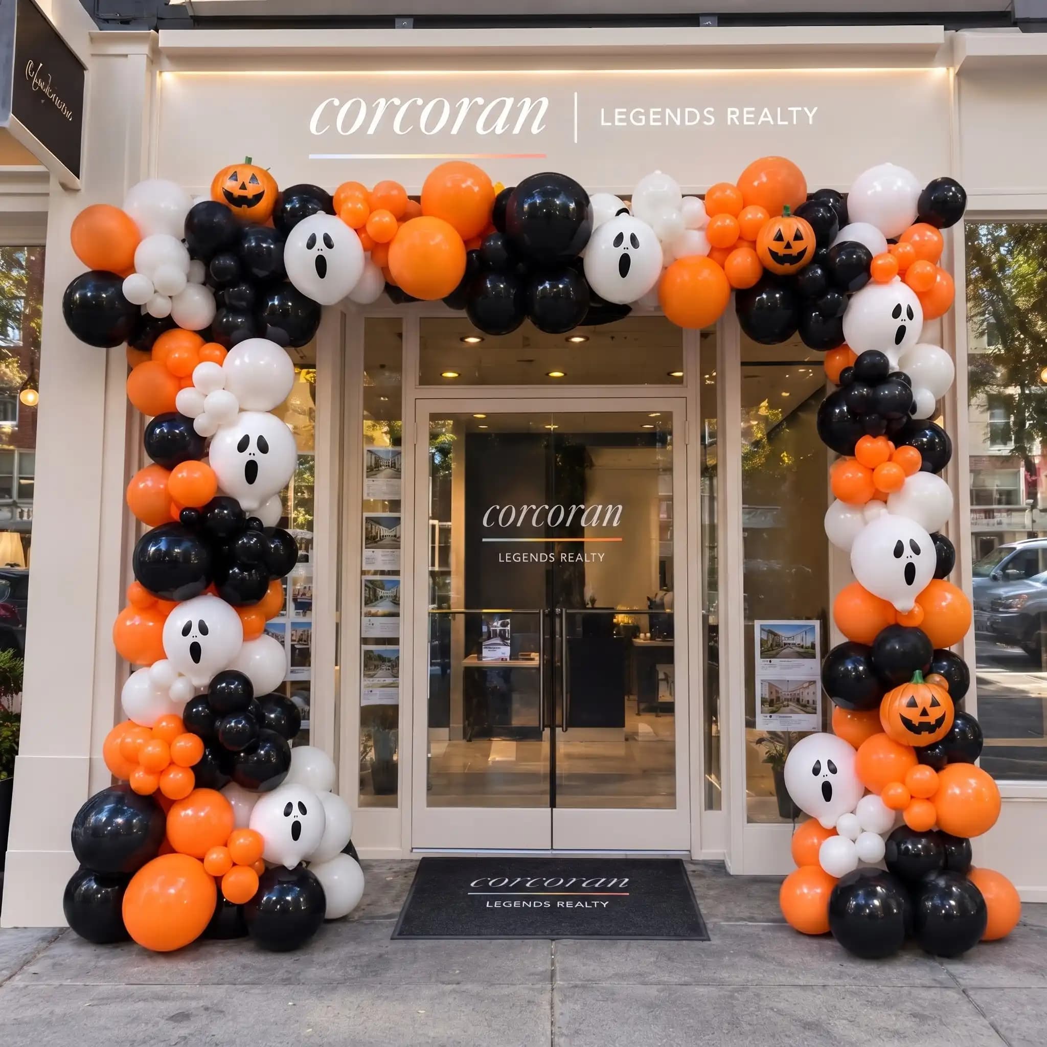 Halloween Balloon Arch Decoration in Gate