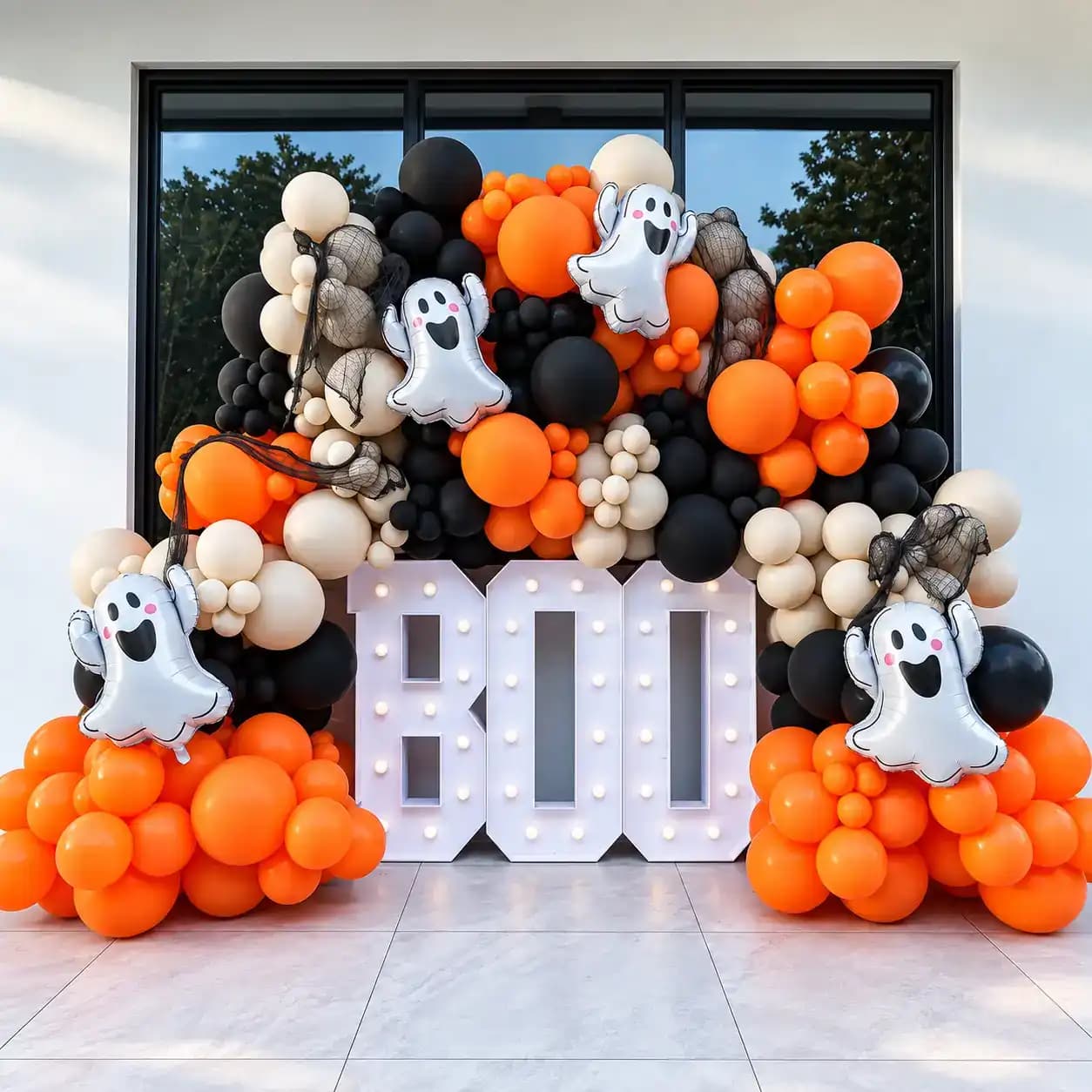 Halloween Boo Balloon Arch Decoration