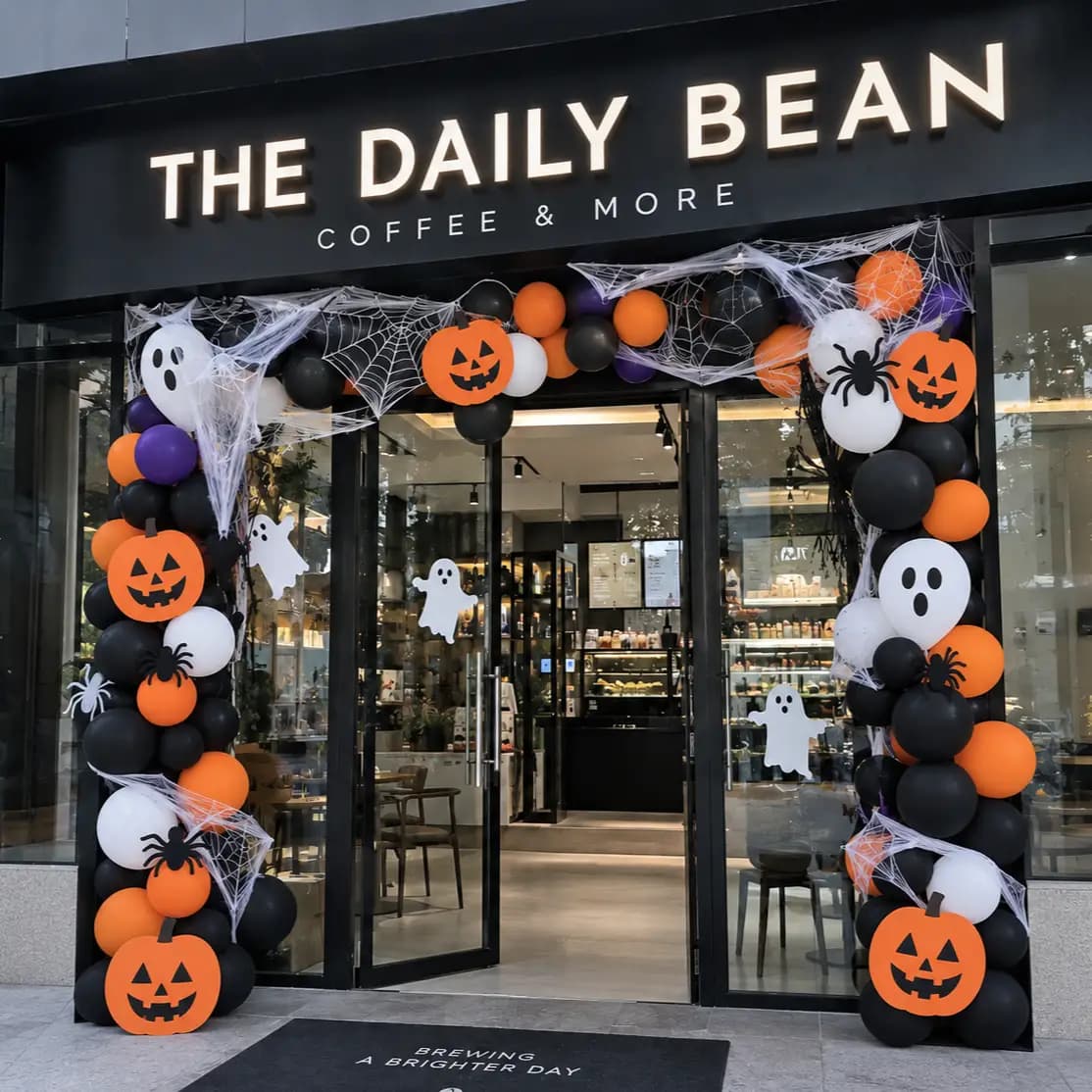 Halloween Themed Shop Entrance Decor