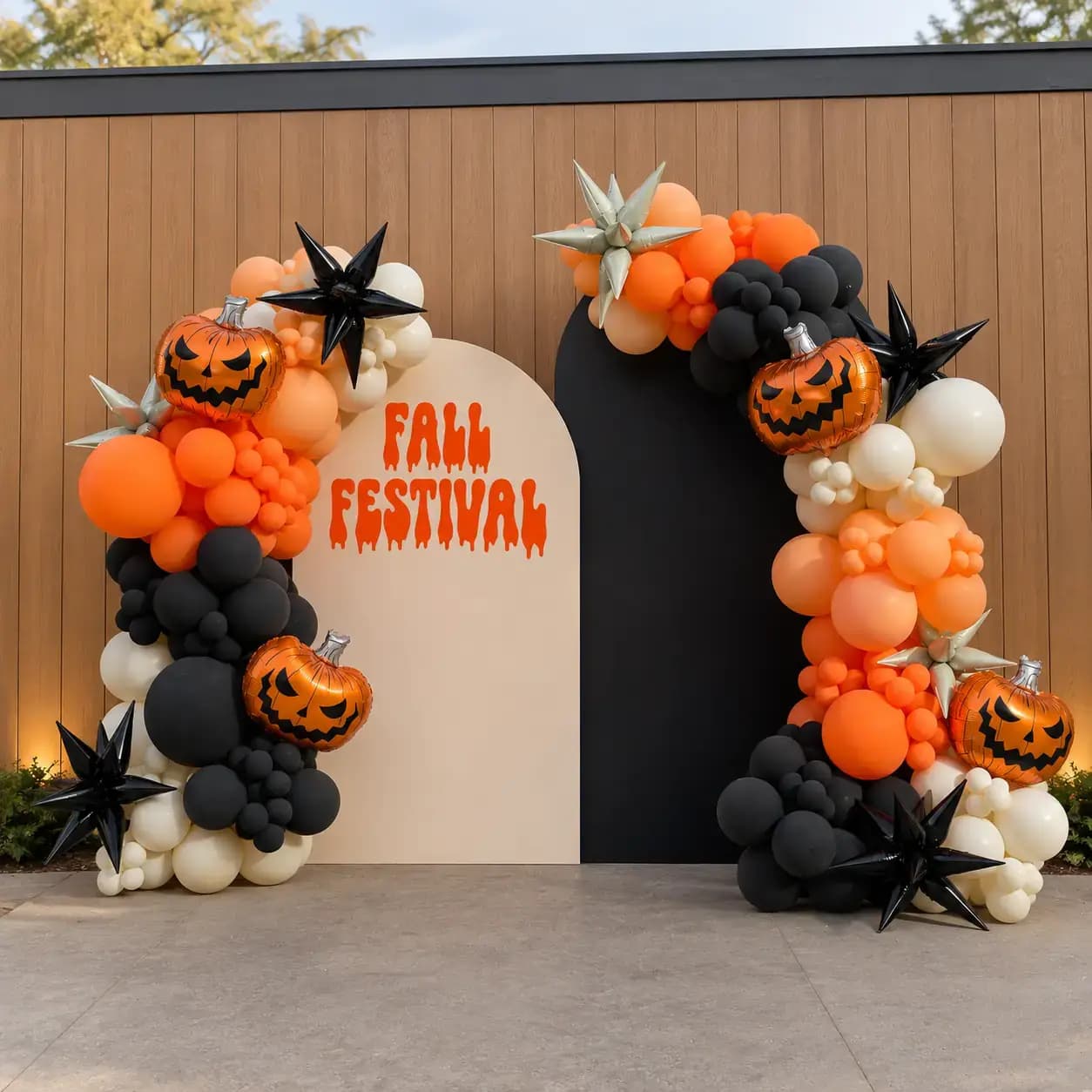 Scary Pumpkin Theme Backdrop Decoration
