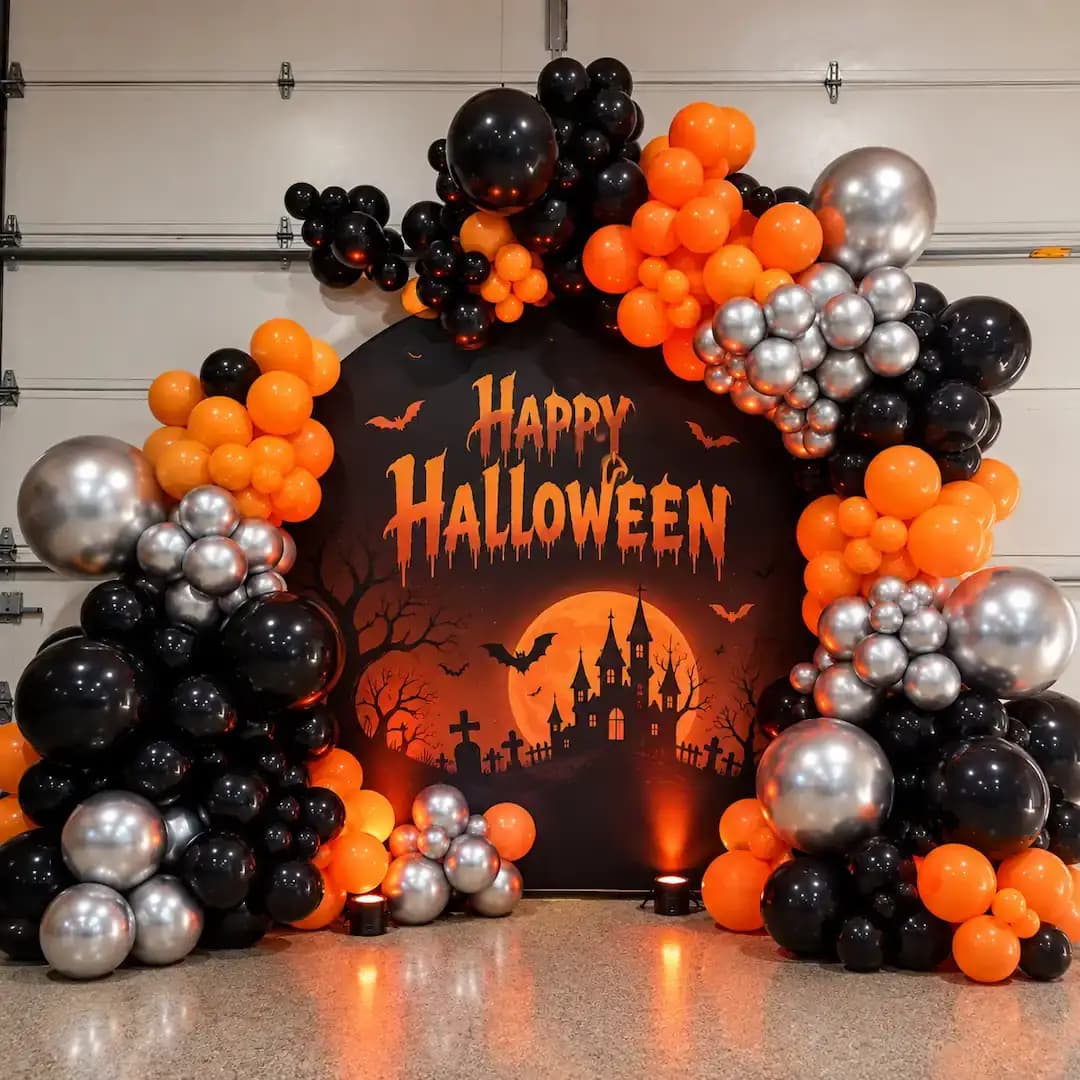 Spooky Balloon Backdrop Decoration