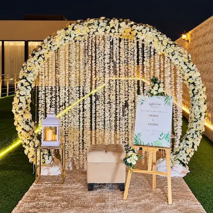 Elegant Ring Flower Decoration for Nikkah