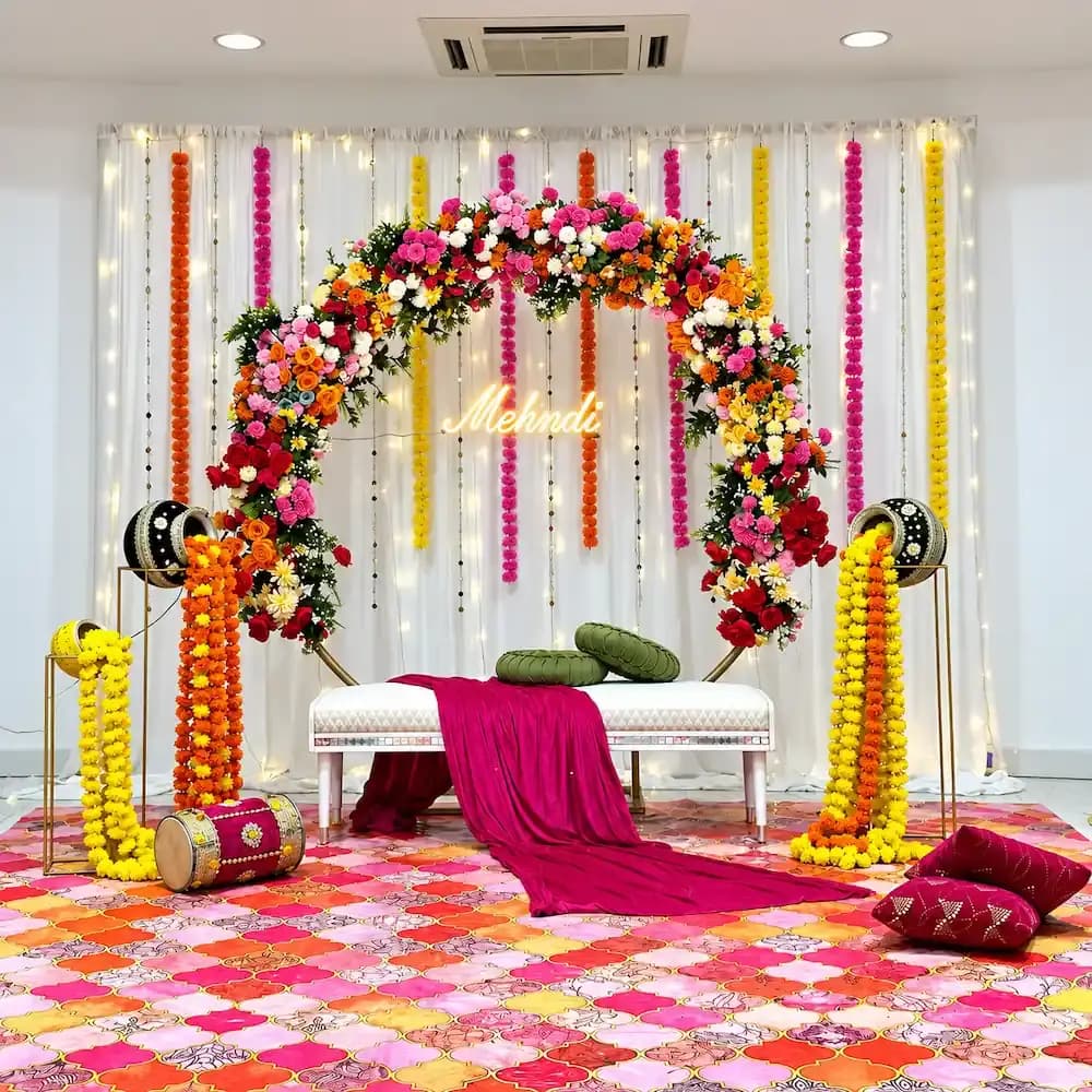 Flower Ring Decoration for Mehndi
