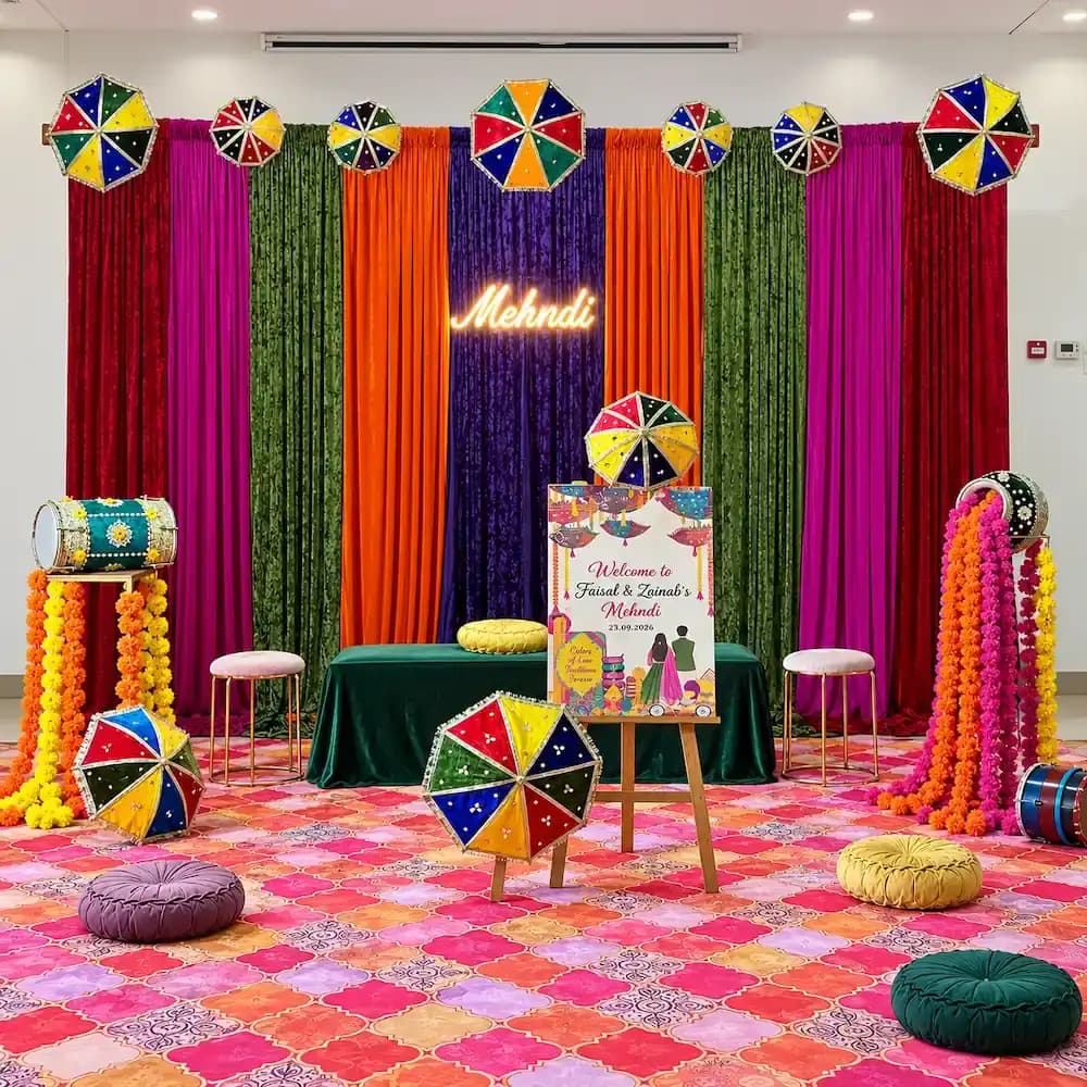 Mehendi Backdrop Decoration