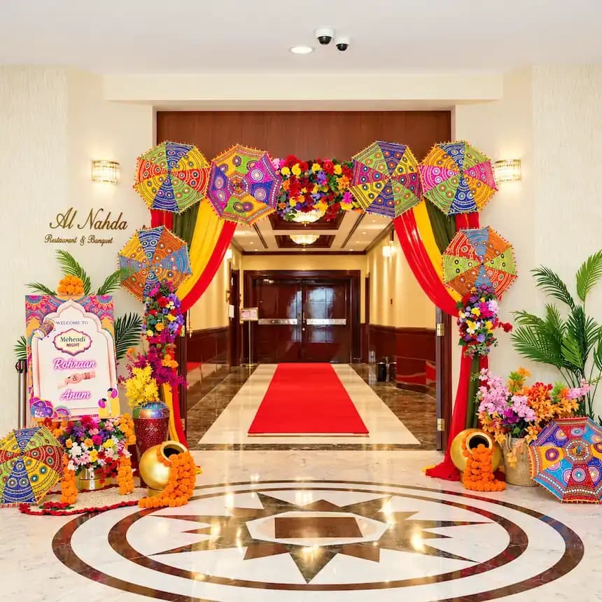 Mehndi Ceremony Gate Decoration