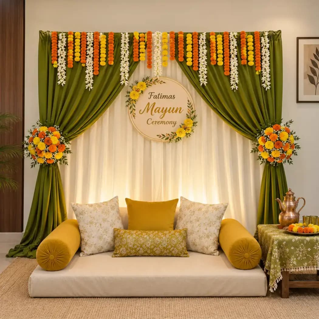 Simple Haldi Ceremony Decoration