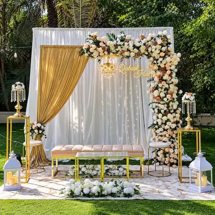 Traditional Nikah Decoration with Flowers