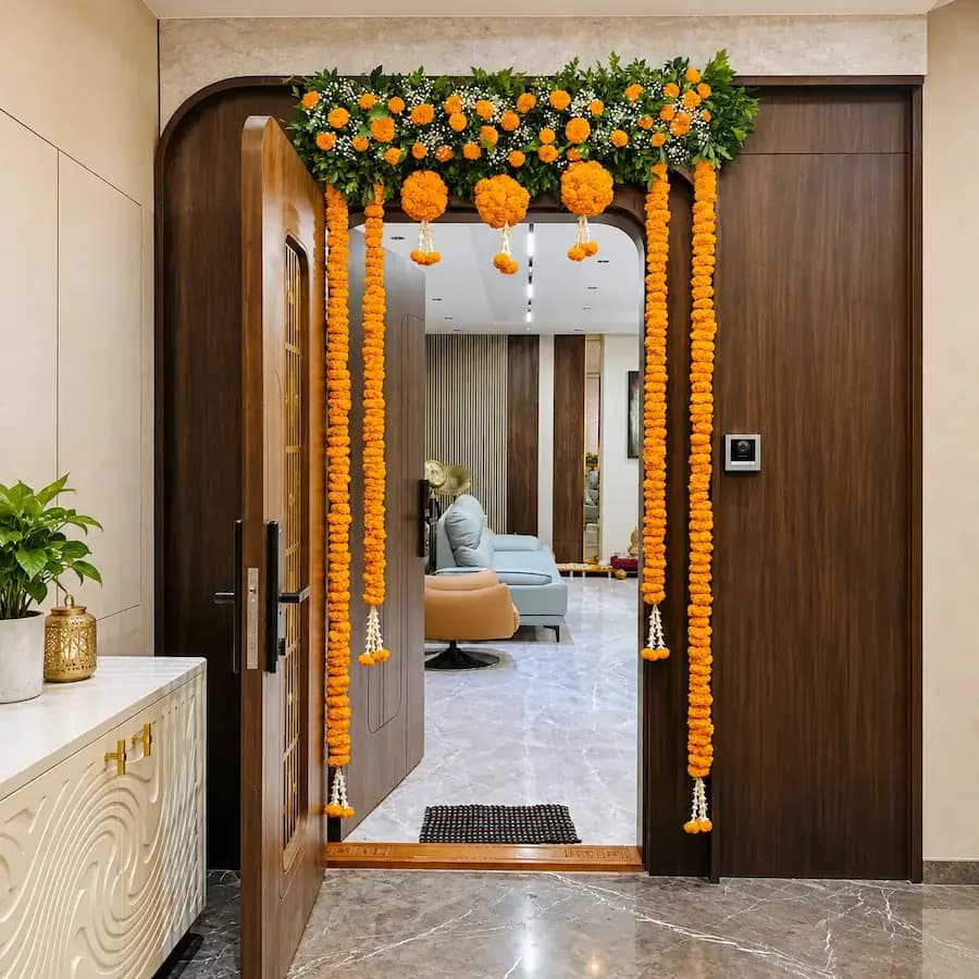 Marigold Gate Decor for Deepavali