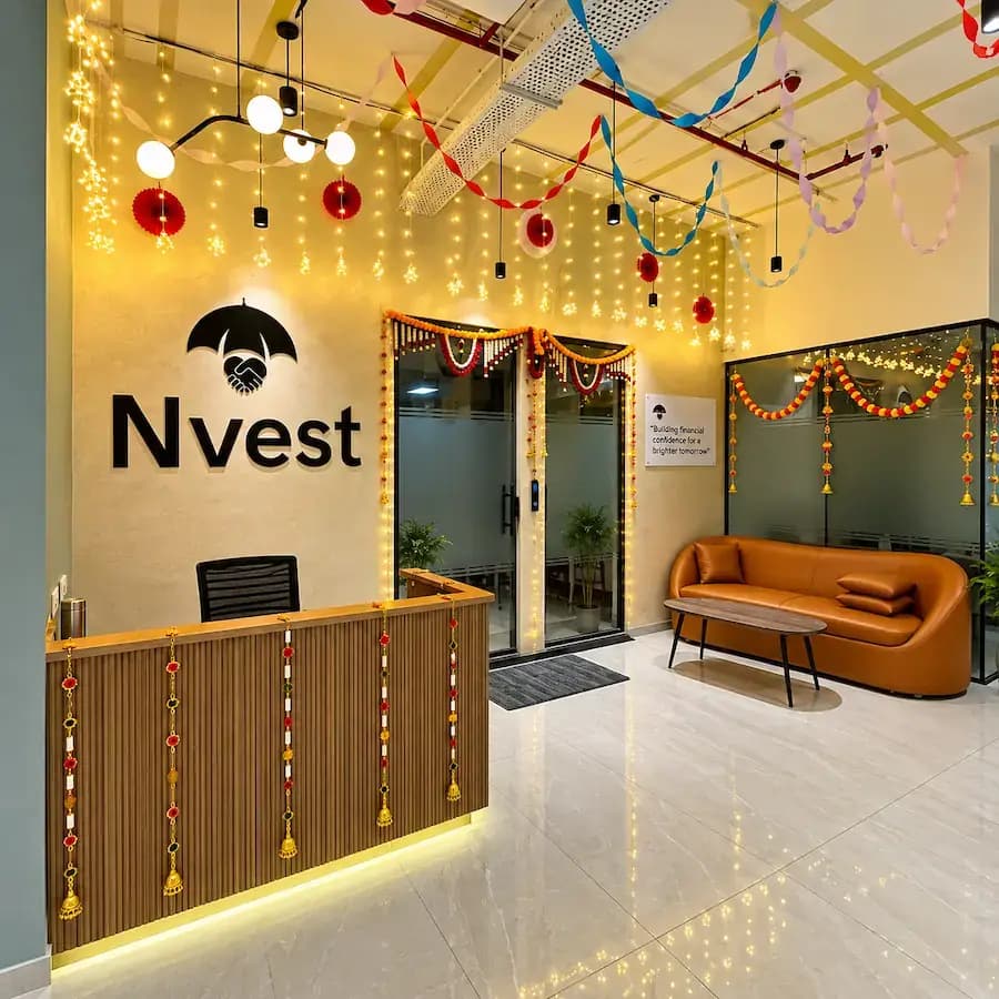 Simple Office Decoration for diwali