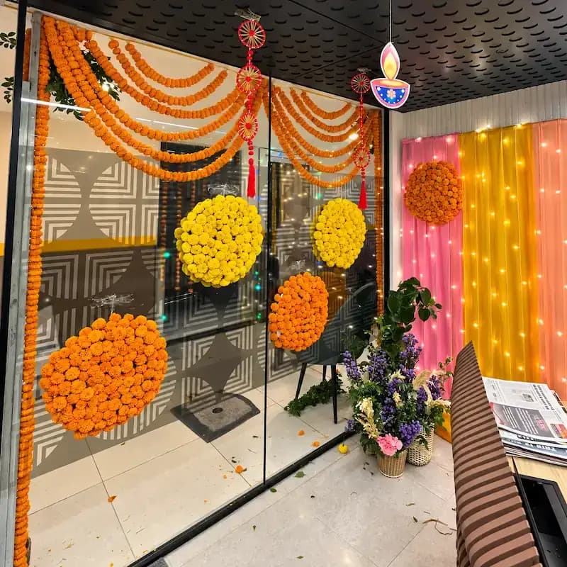 Trendy Office Reception Decoration in Dubai