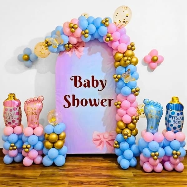 Premium Baby Shower Balloon Decoration Setup