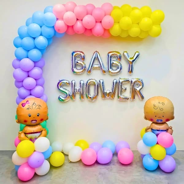Simple Balloon Arch for Baby Shower