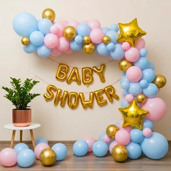 Simple Baby Shower Wall Decoration