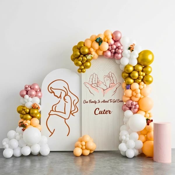 Premium Baby Shower Balloon Arch Setup