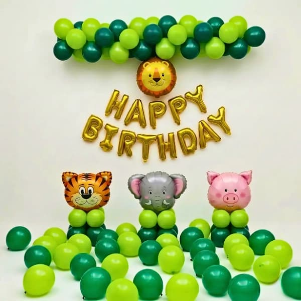 Cute Animal Theme Birthday setup