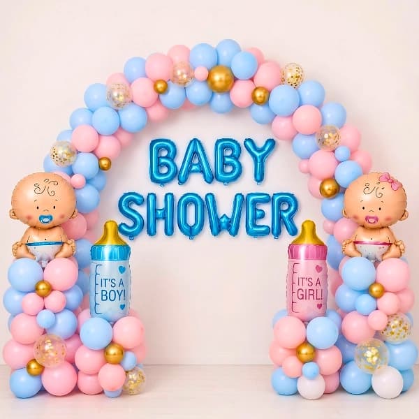 Elegant Balloon Arch Decoration for Baby Shower