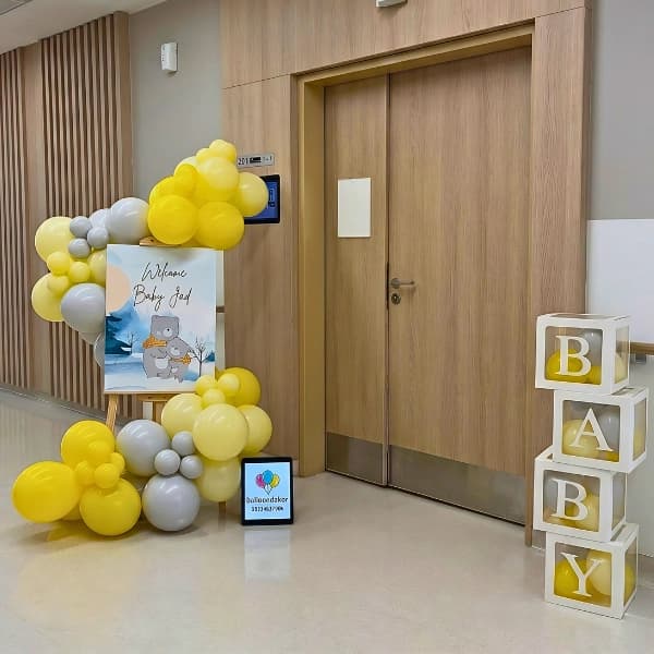 Baby Boy Welcome Yellow Theme Setup