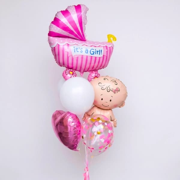 It's A Girl Welcome Balloon Bouquet