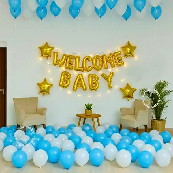 Welcome Baby Balloon Setup