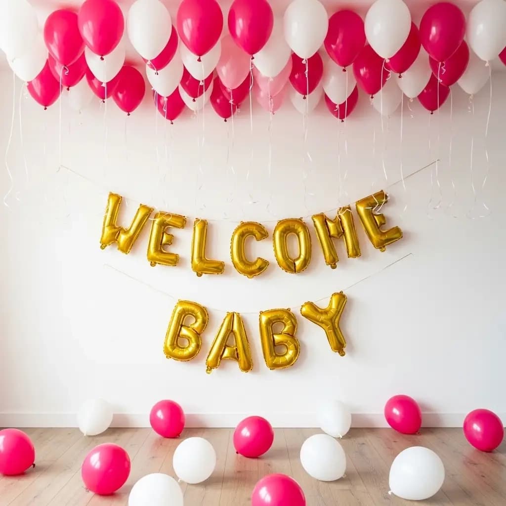 Baby Girl Theme Welcome Decor
