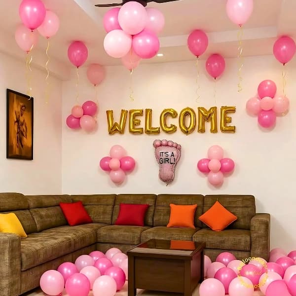 Simple Welcome Decoration for Baby Girl