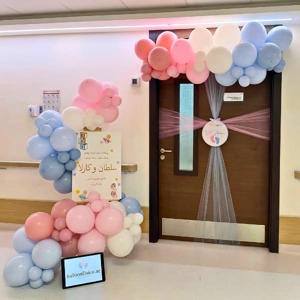 Twins Baby Welcome Decoration At Hospital