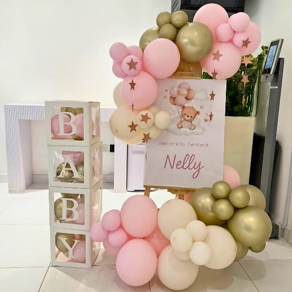 Hospital Balloon Decoration For Baby Girl