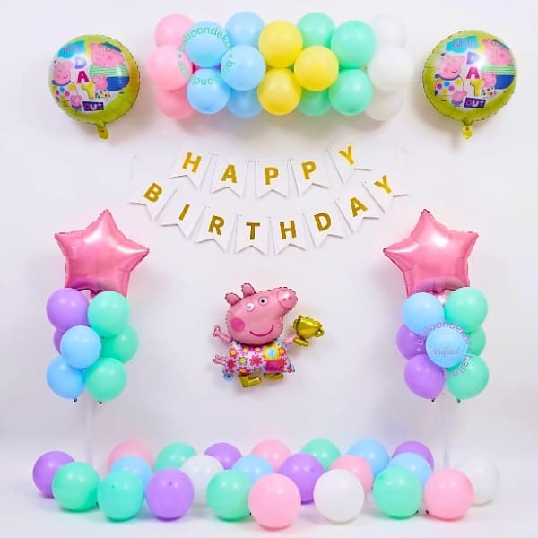 Peppa Pig Theme Birthday Decoration in UAE