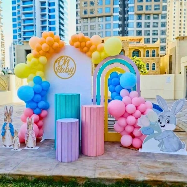 Pastel Bunny Kids Birthday Theme