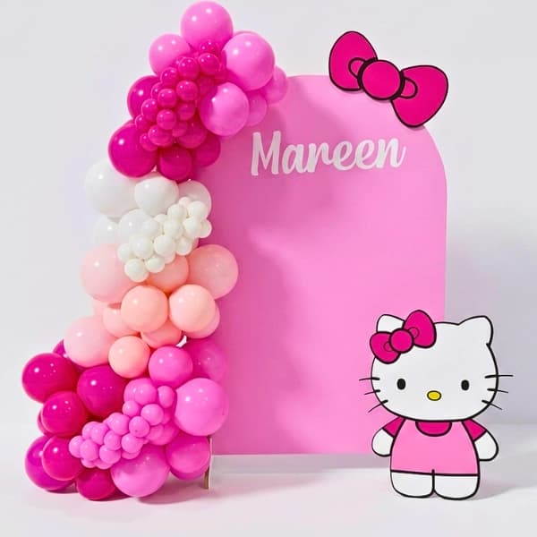 Hello Kitty Kids Birthday Theme Decoration Setup
