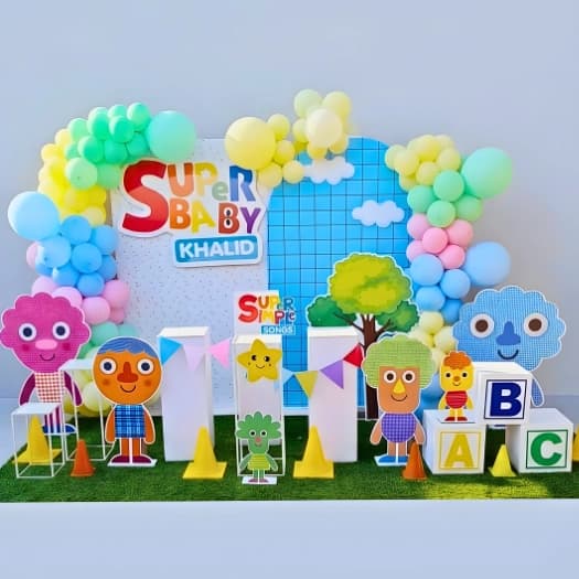 Super Baby Hero Kids Birthday Theme