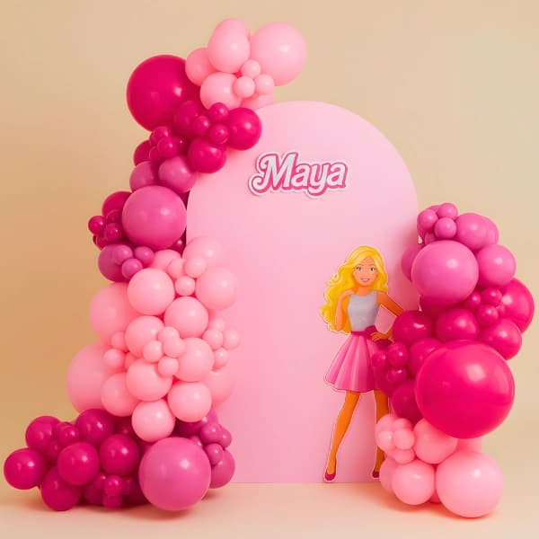 Barbie Glam Kids Birthday Theme Decoration Setup