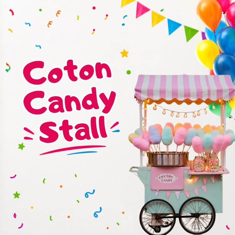 Live Cotton Candy Counter for Kid's Birthday