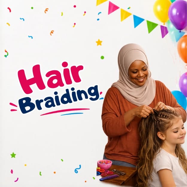 Hair Braiding Artist for Kids Birthday Party