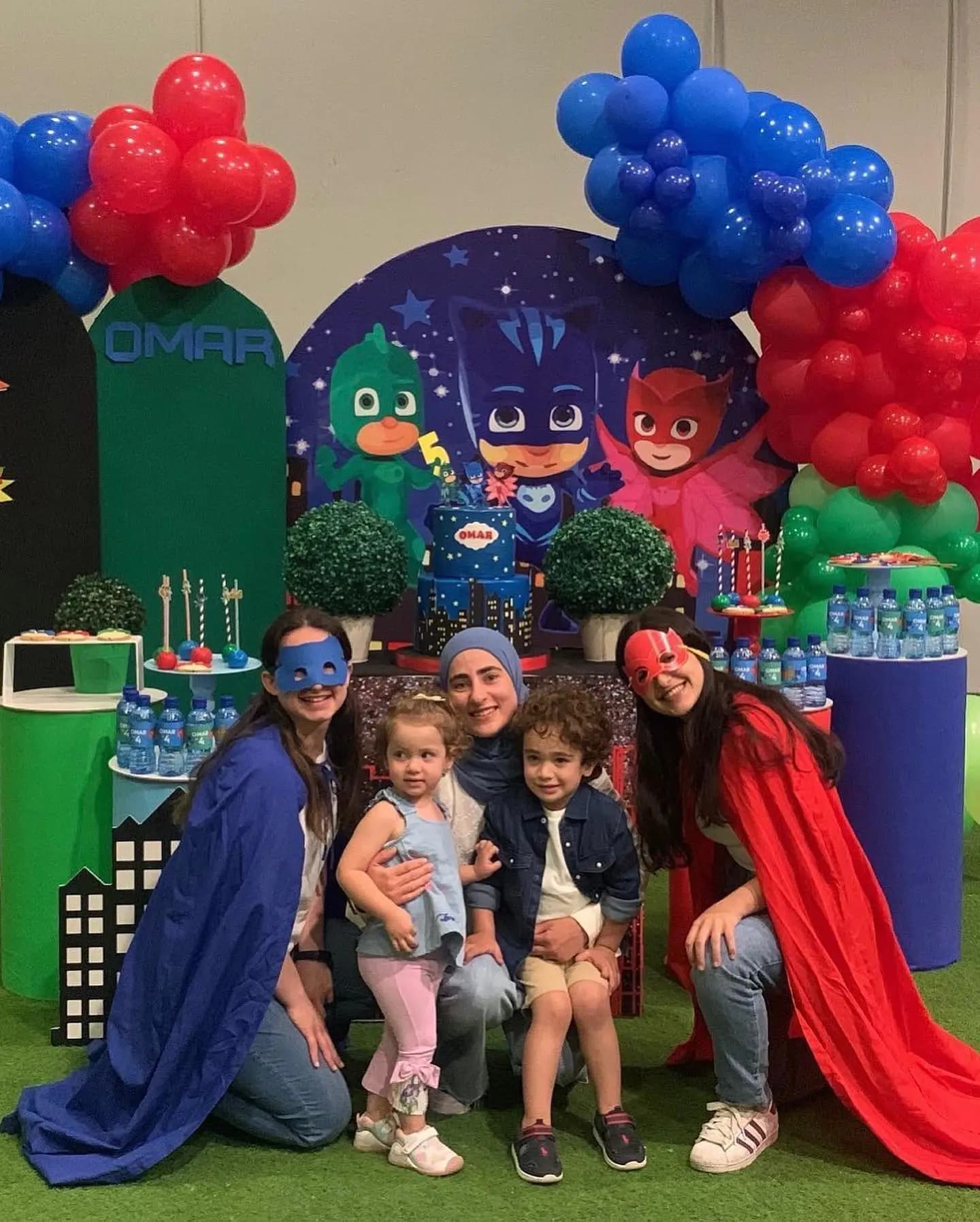 Vibrant Kids Birthday Balloon Arch in Abu Dhabi