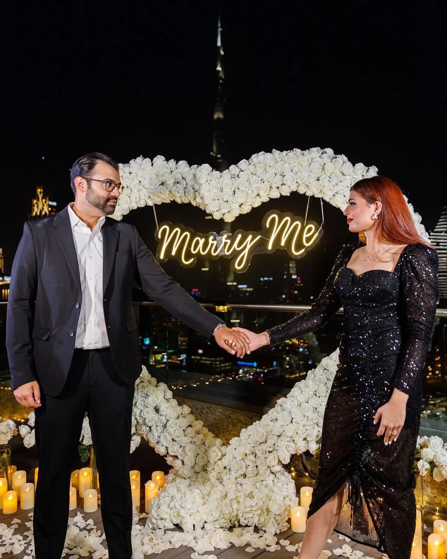 Balloon Heart Proposal Decoration in Umm Al Quwain