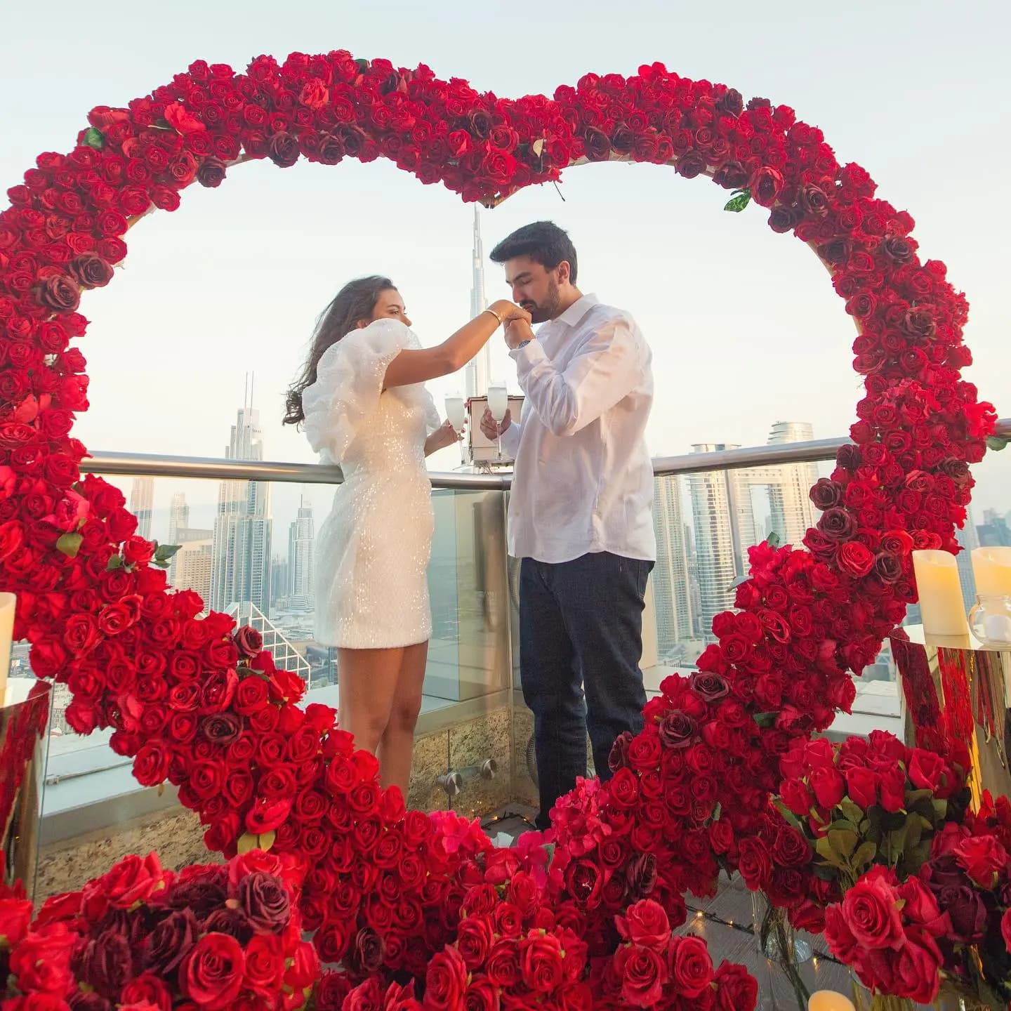 Candlelit Proposal Decoration in Dubai