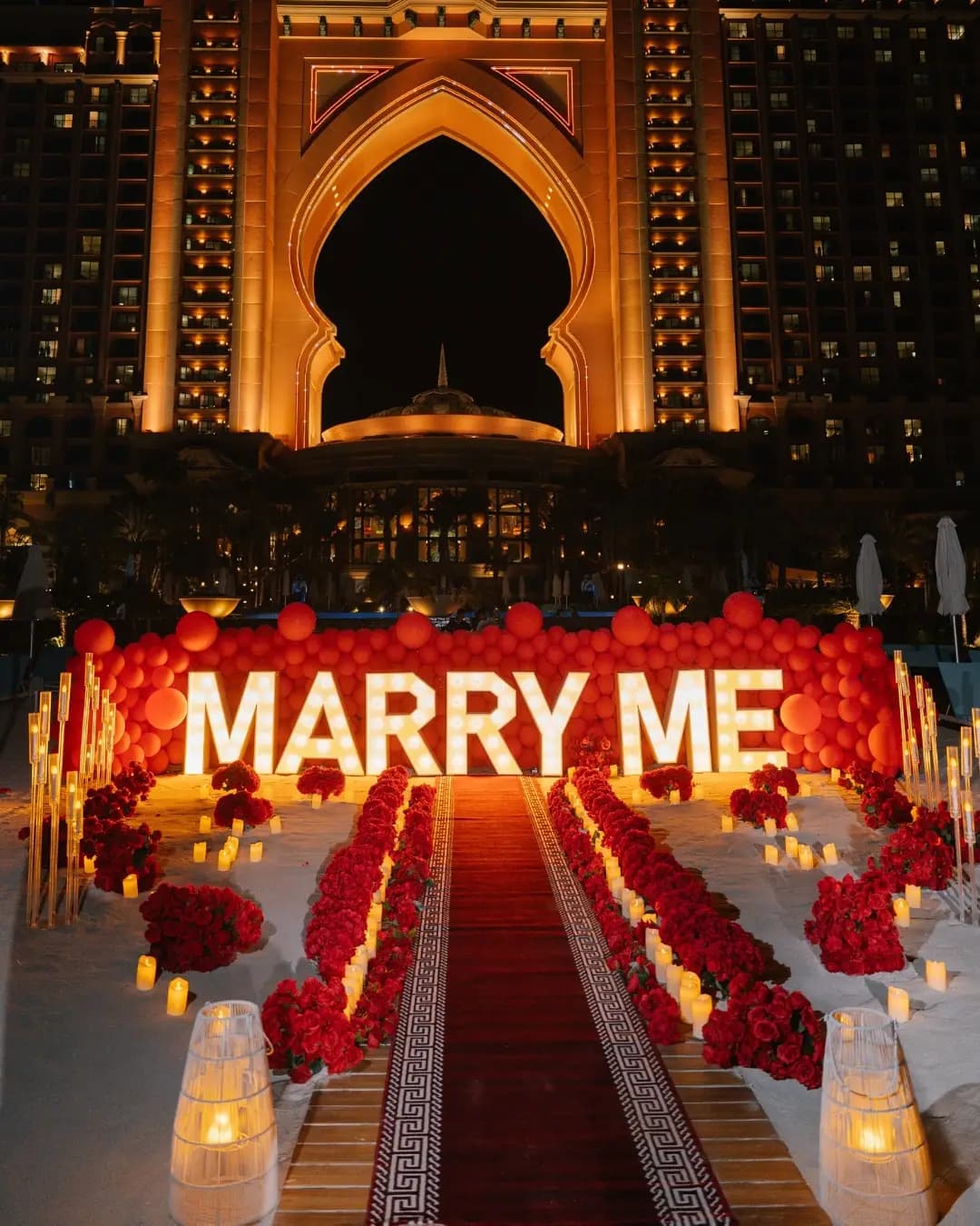 Proposal Balloon Arch with Fairy Lights in Umm Al Quwain