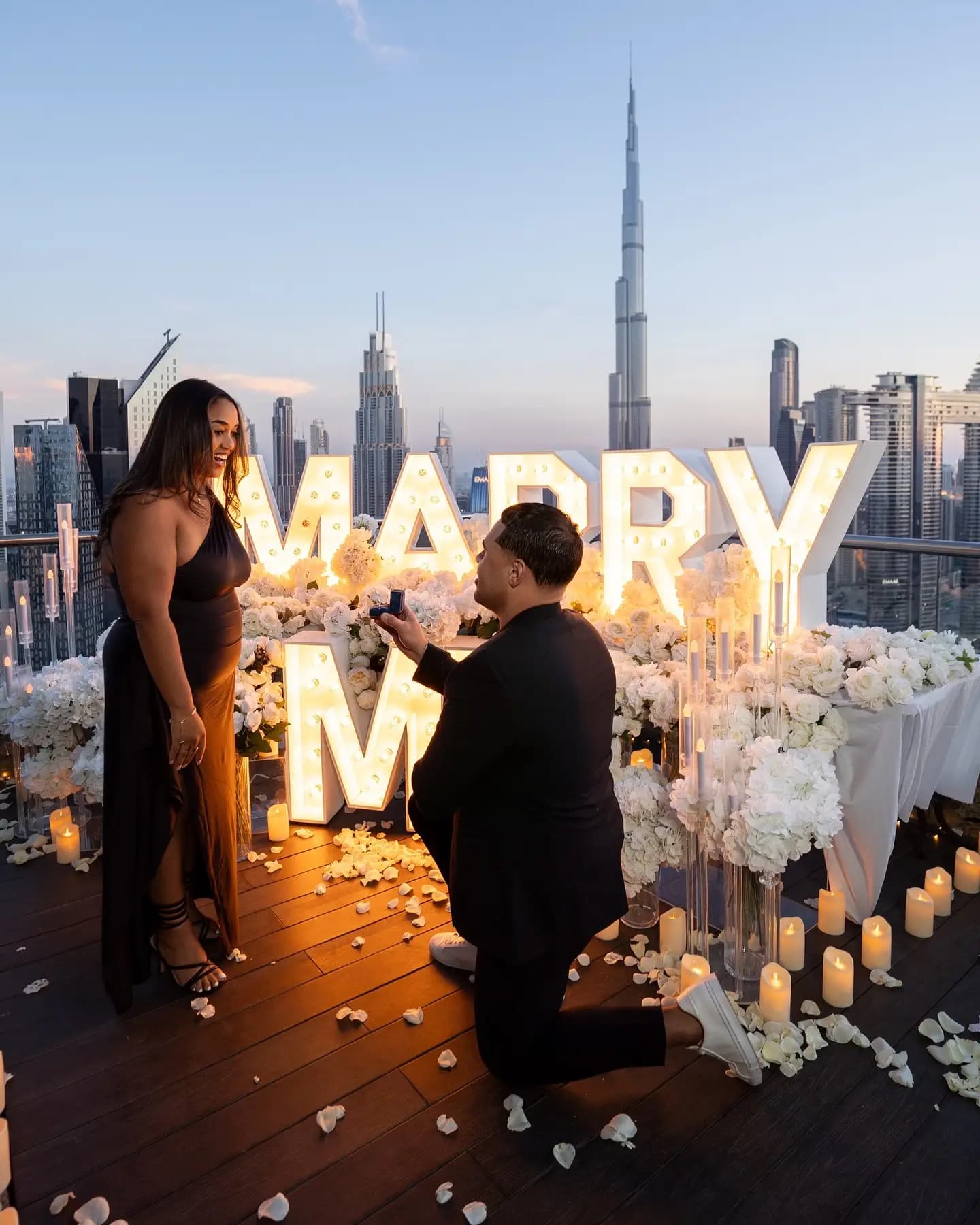 Rooftop Proposal Decoration Setup in Umm Al Quwain