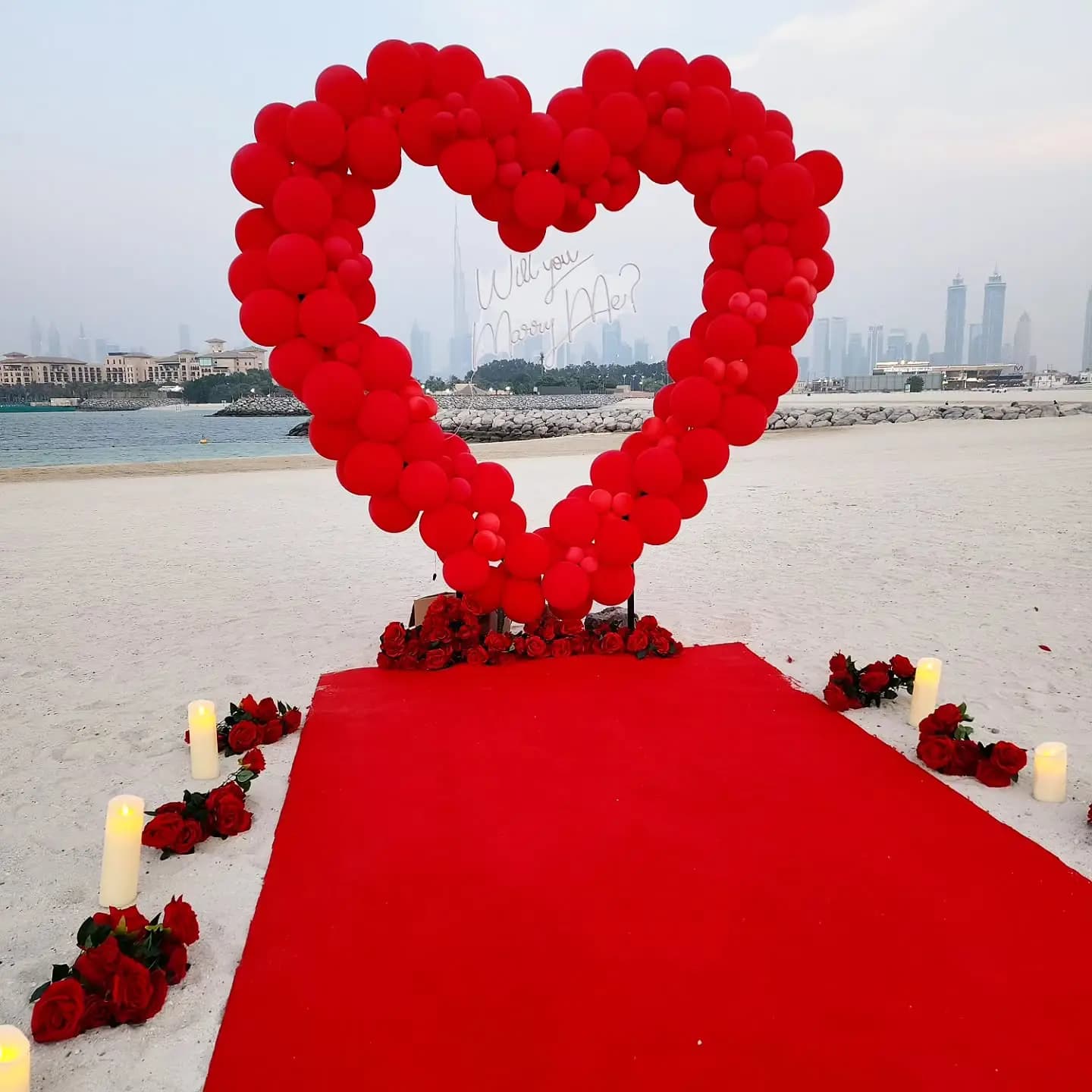 Proposal Room Styling with Balloons in Dubai